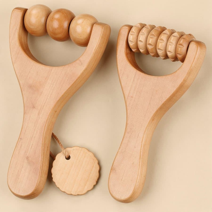Wooden foot and hand roller set - Steadymove product photograph