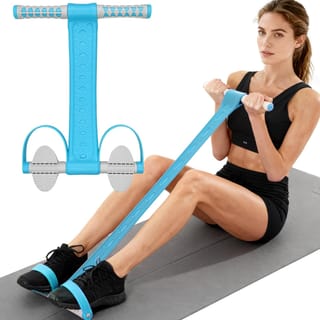 Foot Pedal Resistance Band with Handle Multifunction Tension Rope for Women Exercise Fitness Workout Stirrup Puller