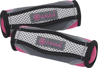 Gaiam Soft Walking Hand Weights with Strap, 4Lb Set Women Men