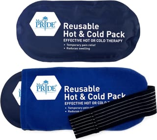 Reusable Hot Cold Pack and Therapy Belt 2 Pack – Microwavable Hot Gel Bag for Pain Relief, Injuries, Headaches, Knee Pain