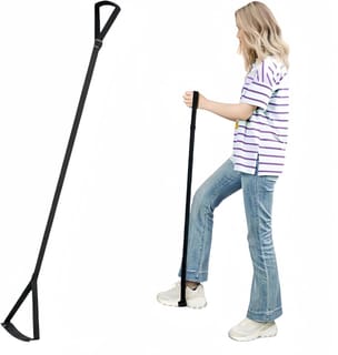 Rigid Leg Lifter for after Knee Surgery, Extra Long Leg Lifters for Elderly, Adjustable Leg Lifter Strap for after Hip Replacement, Limited Mobility, Foot Lifter Aid for Bed, Car, Wheelchair