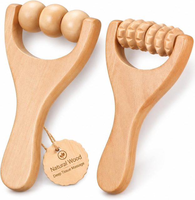 Wooden Massage Roller Set, Foot and Hand Massage Tool for Home Recovery